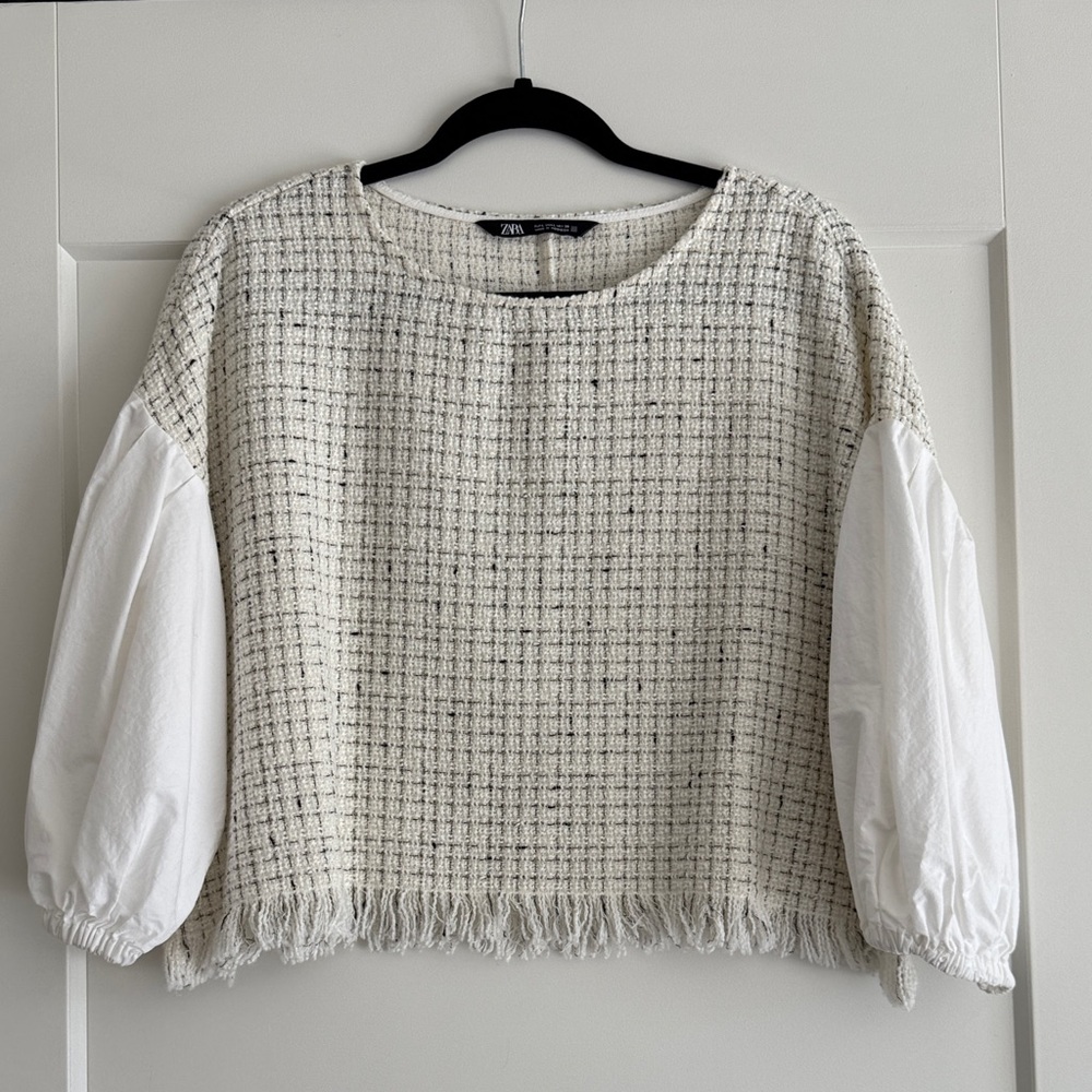 Zara Tweed Top